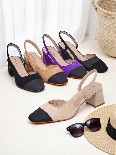 Royalfashion Női alacsony sarkú pumpák díszes orral Eleganzo