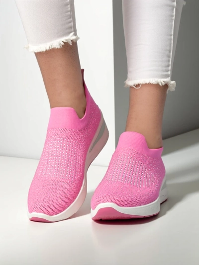 Royalfashion Slip-on női wedge sportcipő strasszkövekkel Qelavise