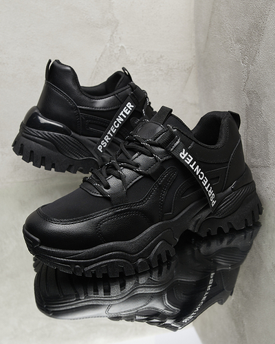 Fekete női tornacipő sportcipő Evilpo- Footwear