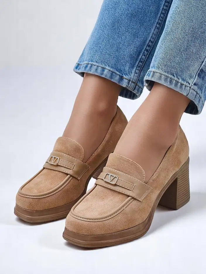 Royalfashion női blokksarkú loaferek Evelay