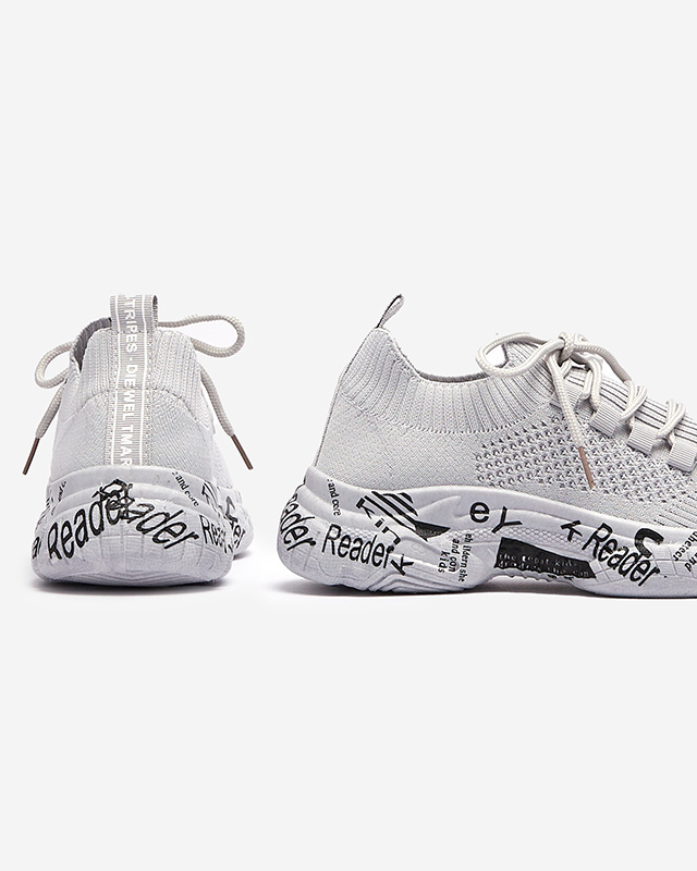 Szürke női slip-on sportcipő Kejini felirattal - Lábbeli