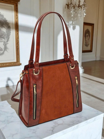 Női shopper táska, öko bőr, Silent Raven