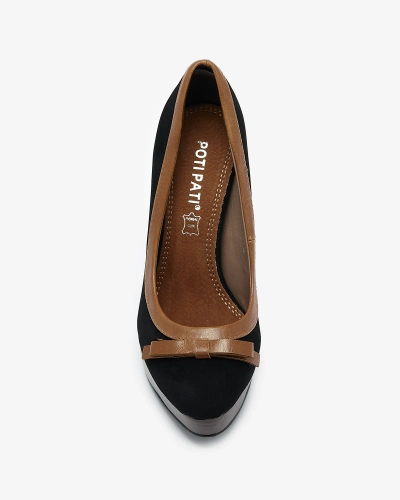 Fekete női magas tűsarkú cipő Zistin- Footwear