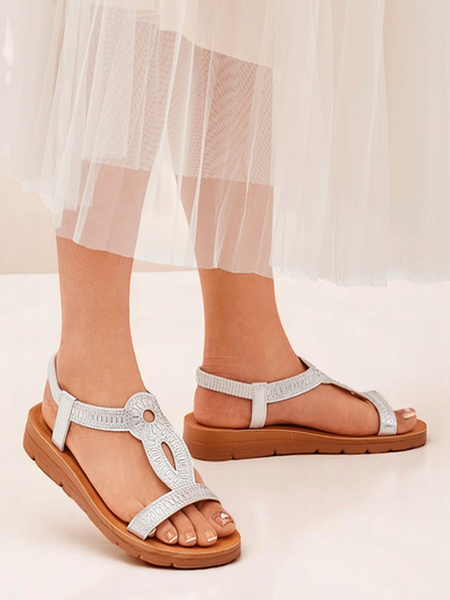 Királyi divat női szandál dekoratív Ava Shine pántokkal