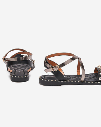 OUTLET Fekete női szandál jets Hanim- Footwear