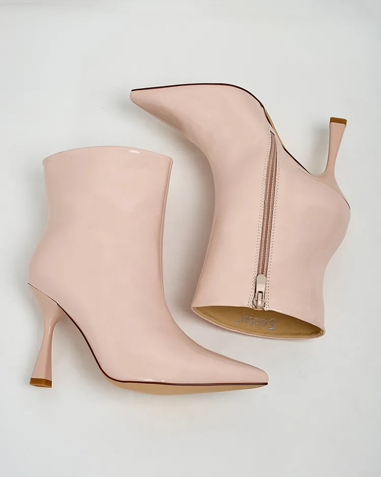 Royalfashion Loori lakkozott női tűsarkú csizma