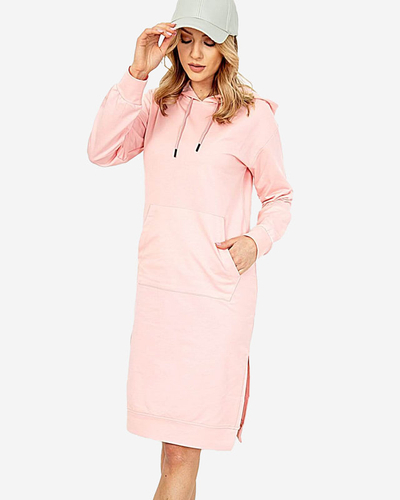 Térdig érő púder ruha nőknek - Ruházat