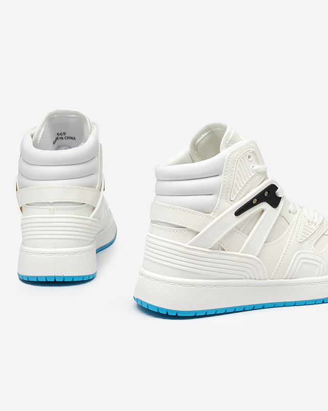 Fehér női érdekes magas szárú sportcipő Gisore - Lábbeli