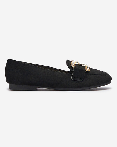 Női fekete mokaszinok Jaorica- Footwear
