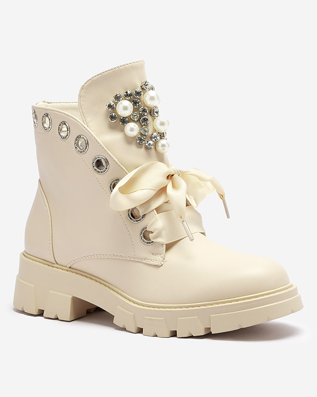 Bézs színű női bagger cirkó és gyöngy Reia -