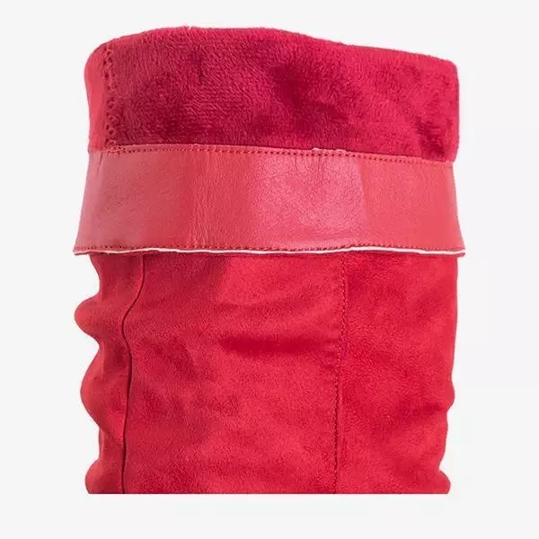 OUTLET Piros női csizma a Lunabell oszlopon - Lábbeli