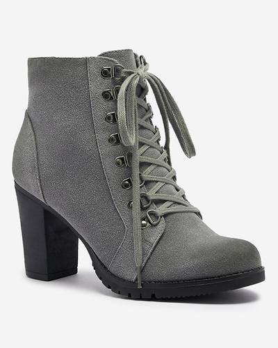 Szürke női magas szárú csizma Fareffi- Footwear