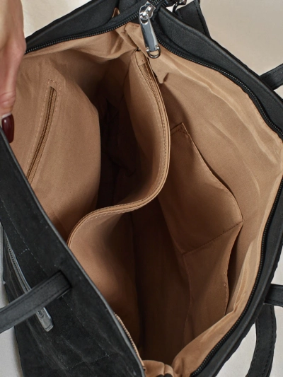 Caryenne női shopper táska öko velúr
