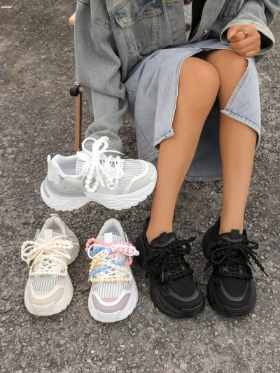 Royalfashion Női sportos sneakers vastag talpon Loness