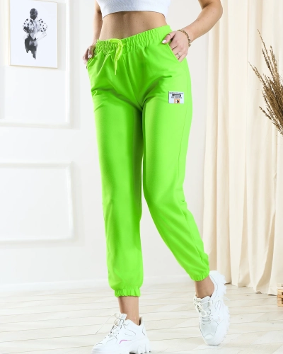 Női neonzöld melegítőnadrág - Ruházat