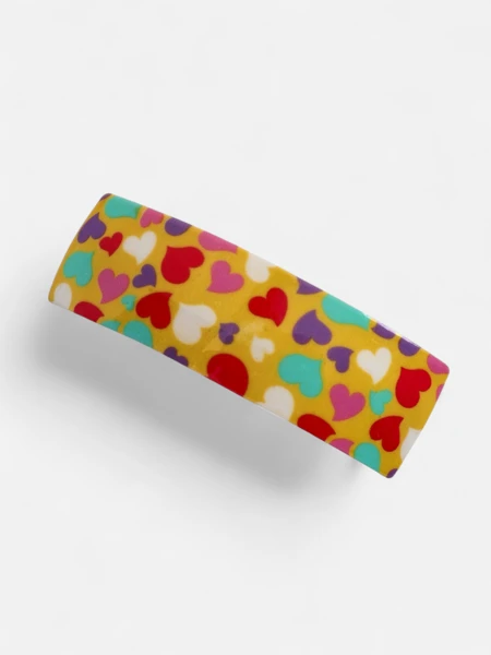 Színes, szívecskés gyermek hajcsat