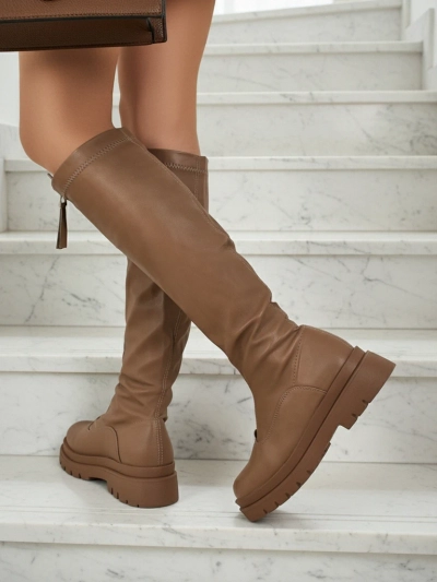 Merivon női csizma középső cipzárral