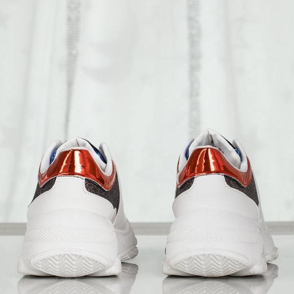 Fehér sportcipő színes betétekkel Outta My Head - Lábbeli