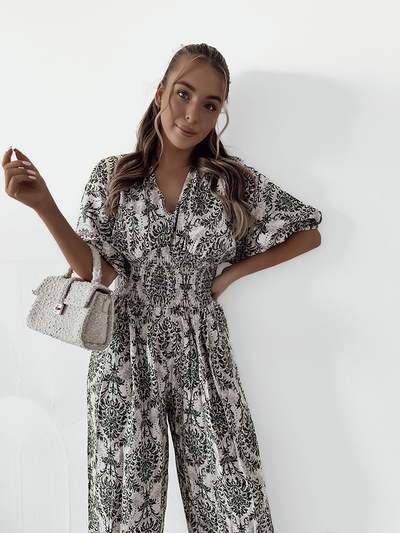 Royalfashion Mintás női kezeslábas