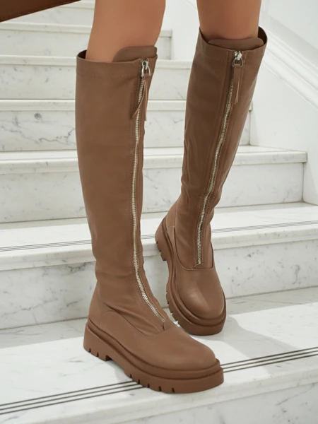 Merivon női csizma középső cipzárral