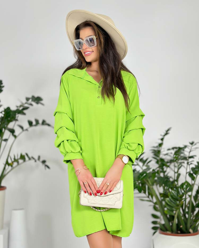 Royalfashion Női oversize ruha fodros ujjakkal
