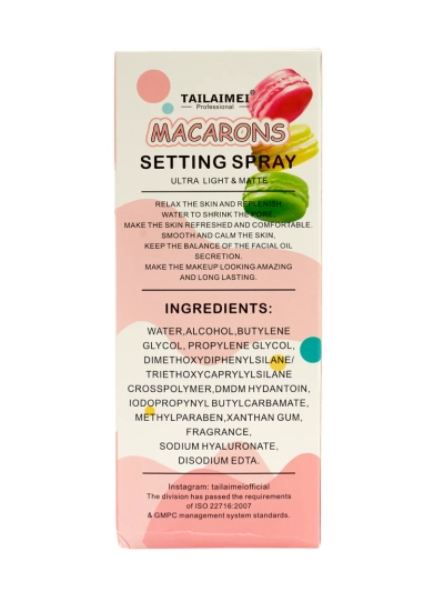 Macarons Sminkfixáló Permet Rózsaszín
