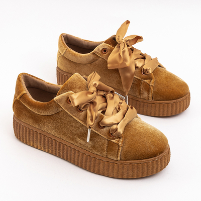 Női teve velúr platform sportcipő Itoda - Cipő