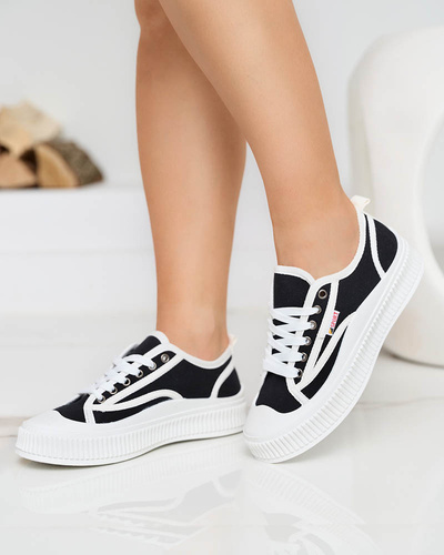OUTLET Fekete női tornacipő Scola-Shoes