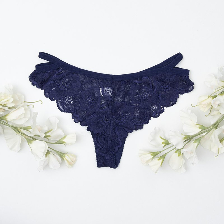 Sötétkék csipke melltartó - Fehérnemű