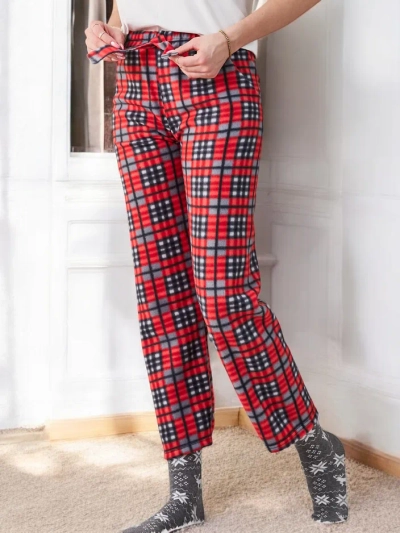 Royalfashion Pamut Karácsonyi Női Pizsama Kockás Nadrág