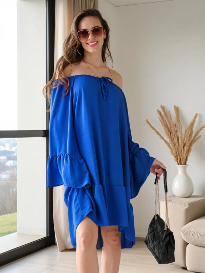 Royalfashion Női ruha spanyol stílusban, fodrokkal, oversized