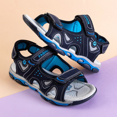 Sötétkék gyermek Qursi tépőzáras szandál - cipő