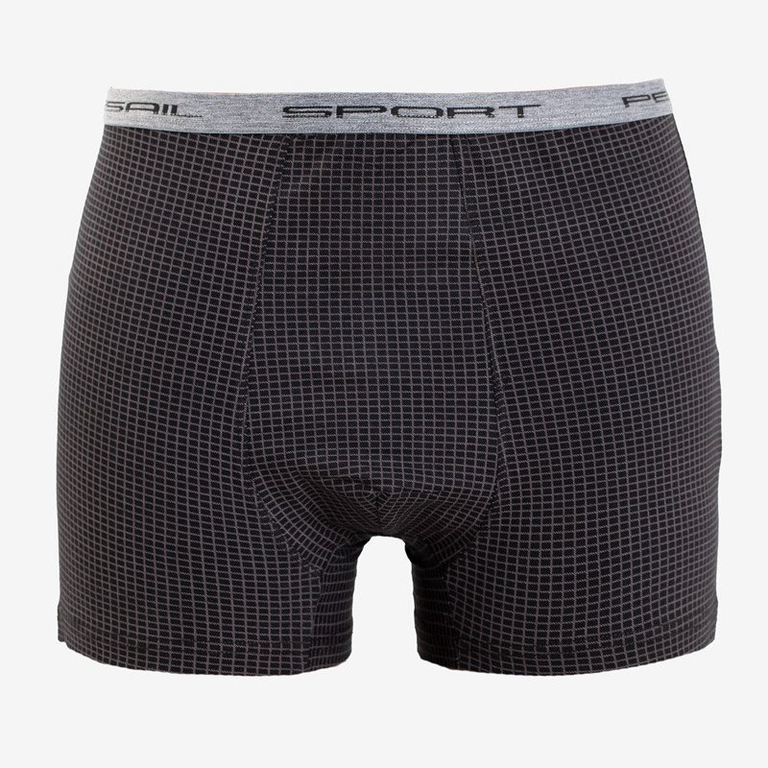 Fekete férfi kockás boxer - Fehérnemű