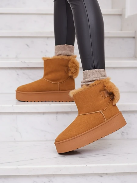 Royalfashion Boots a'la női hócsizma camel színben Goroggo