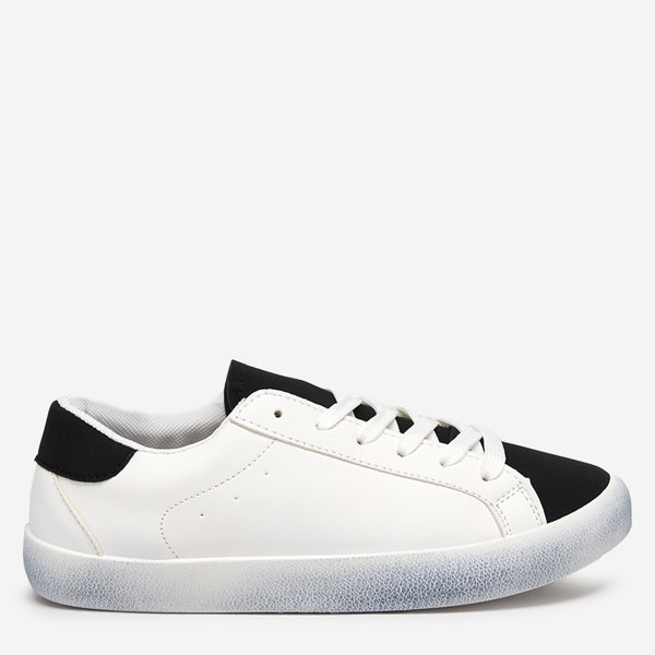 OUTLET Fehér és fekete női sportcipő Asufi - Lábbeli