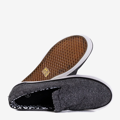 Fekete Sparkle Night női fényes tornacipő - cipő