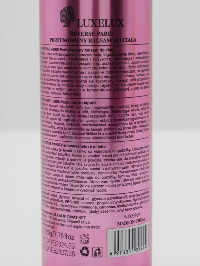 Luxelux Aromás testápoló Reverse Paris 220 g