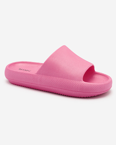 Royalfashion Fukszia női gumitalpú flip-flop dombornyomással Okeris
