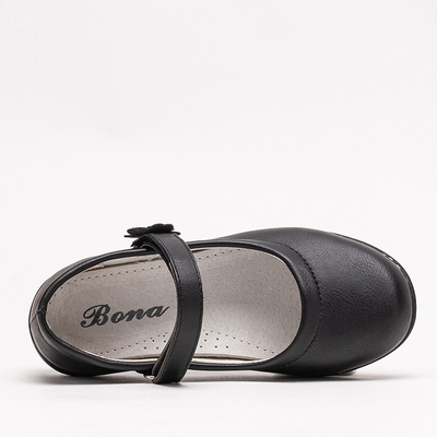 Lányok fekete cipő eko bőrből Wemal- Lábbeli