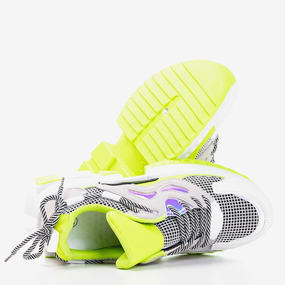 Neonowe zielone sportowe buty damskie Crazy - Obuwie