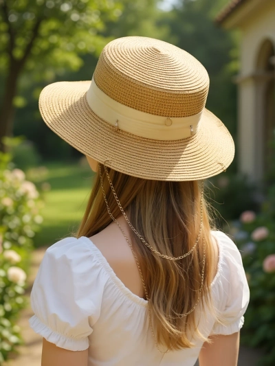 Royalfashion Női Szalmakalap Grace Szalaggal