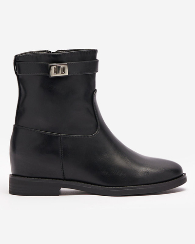 OUTLET Női csizma rejtett horgonnyal, fekete színben Leverrs- Footwear