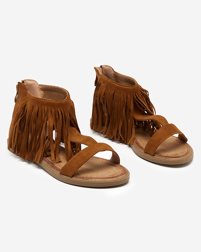 OUTLET Női szandál rojtos tevével Clov- Shoes