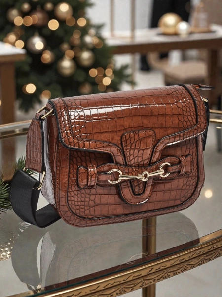 Aurora Barna Bőr Elegáns Női Táska Mindennapokra