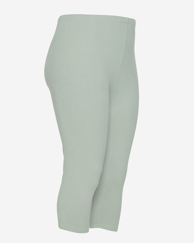Női zöld 3/4 PLUSZ MÉRET Leggings - Ruházat