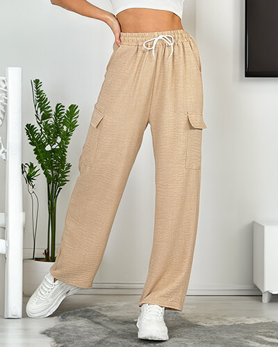 Royalfashion Női széles nadrág zsebekkel