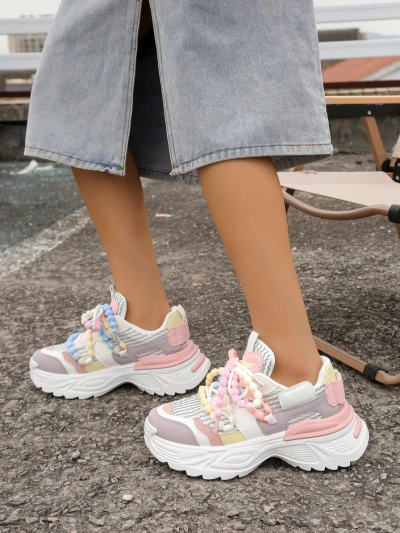 Royalfashion Női sportos sneakers vastag talpon Loness