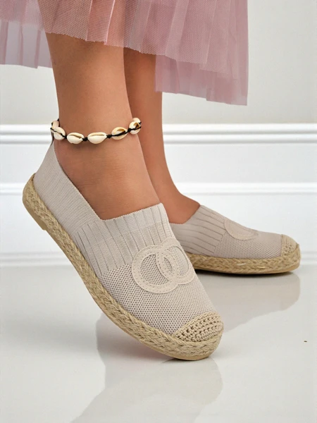 Aurelia Espadrilles Royalfashion Bézs – Lapos bebújós női cipő