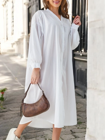 Royalfashion Pamut hosszú női ing ruha stílusban