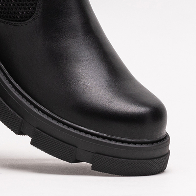 Női fekete áttört bokacsizma a Roibu - Shoes márkától